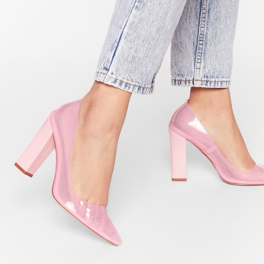 Nasty Gal SOLD OUT Barbie Girl Clear Court Heel